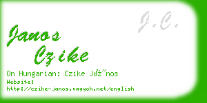 janos czike business card